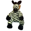 This teddy has a lovely face, silky fur and a short cropped black mane.The bold black and white stripes make it an ideal gift for any occassion.