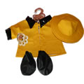 With global warming well and truly affecting our climate your teddy bear must have this rain coat complete with boots and hat. No more staying in on rainy days - because every day is a rainy day!