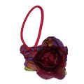This lovely burgundy hair bobble will complete your teddy bear outfit. May be worn on ear or around the wrist.
