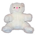 This beautiful pink nose teddy bear is soft and cuddly and fluffy white. An ideal gift for new born baby, communion, get well, anniversary, thank you, mothers day, best friend, happy birthday.