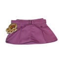 Very pretty purple skirt with little pleats and an adjustable belt.  Add a t.shirt to make a great outfit.