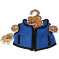 Keep your Teddy warm with this Fleece,  fastened with a real  zip.
Small pockets on the side and an bear paw on the back.
**This outfit will fit all 38/39cm teddy bears including Build-a-Bear and Bear Factory teddy bears.