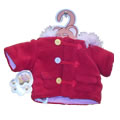 Keep your precious teddy bear warm this winter with this very fashionable red duffel coat. Colourful buttons give this coat a unique look.  This coat is so now its not even featured on EXPOSE yet!
